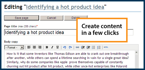 Authorship - Create and edit content in a few clicks