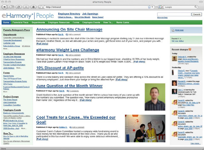 eHarmony ThoughtFarmer Homepage eHarmony ThoughtFarmer Homepage