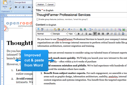 Improved cut & paste from Word