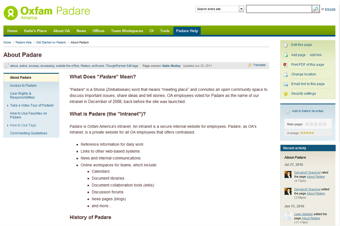 Definition of Padare