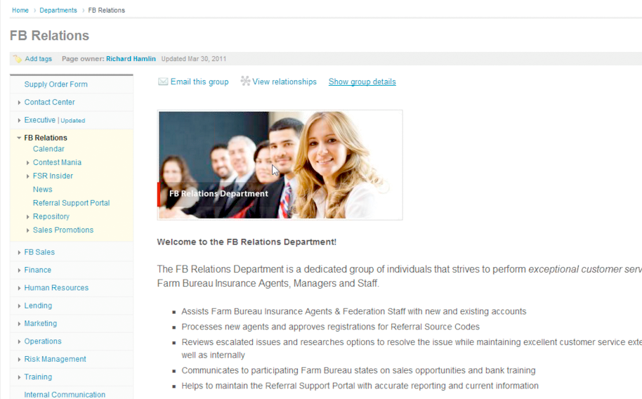 FBB Intranet Contributors