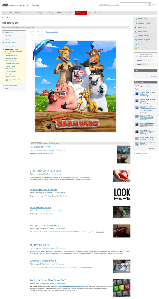 FBB Social Intranet