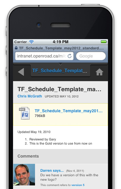 Documents on your mobile
