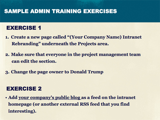 intranet training program