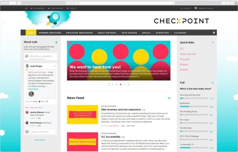 Checkpoint Intranet Screenshot