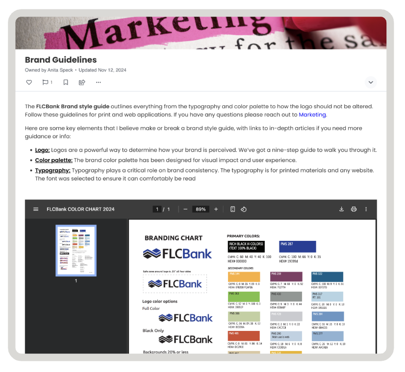 Florida Capital Bank Intranet Brand Guidlines
