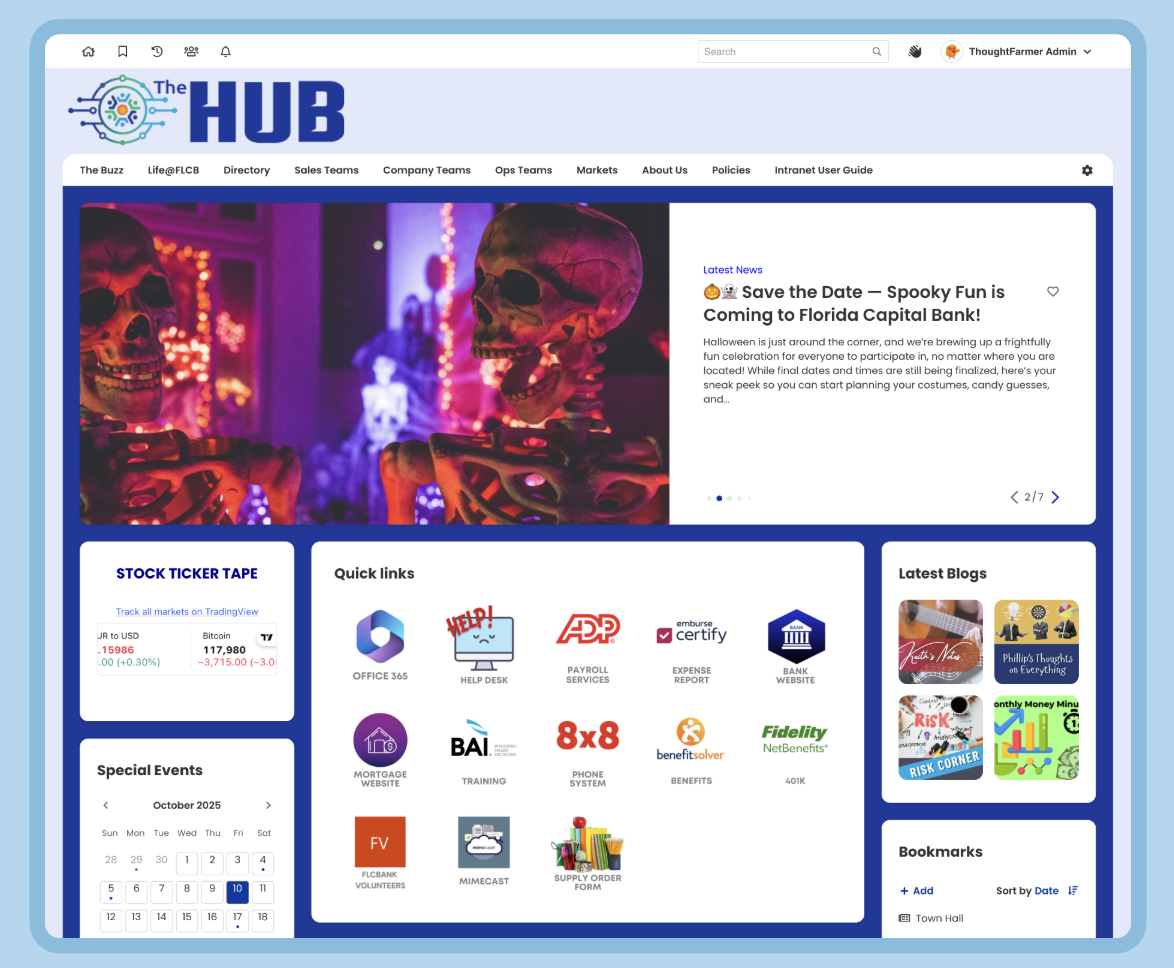 Florida Capital Bank Intranet Home