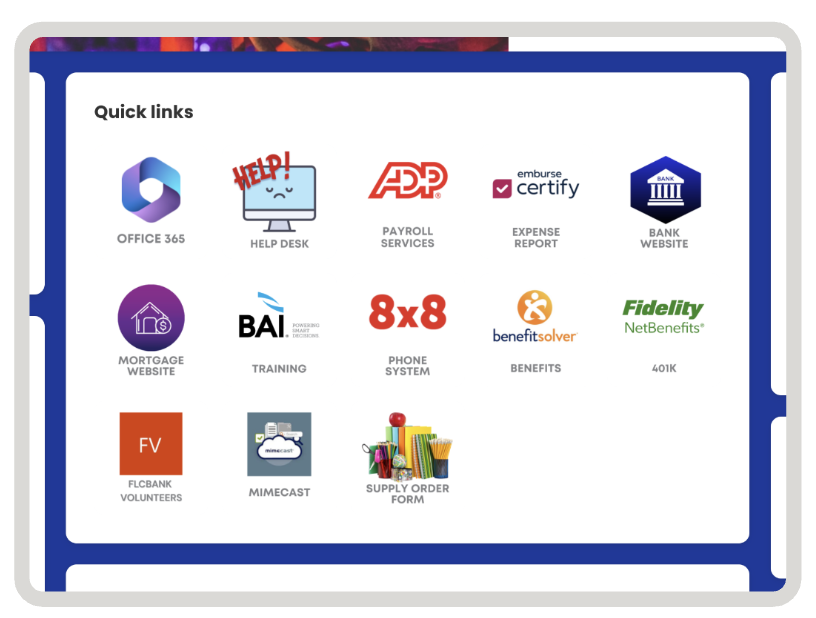 Florida Capital Bank Intranet Quick Links