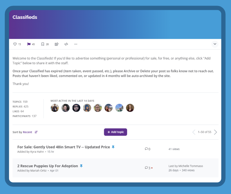 Denver Public Library intranet Classifieds